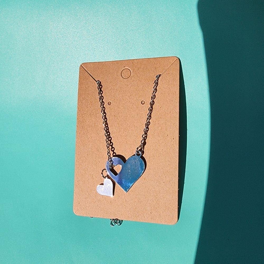 🎆 Stainless Steel Heart Necklace | Everyday Minimal Jewelry | OS